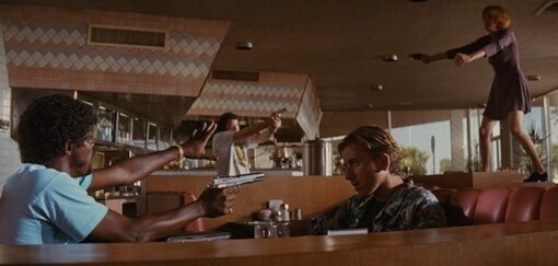 Ringo and Pumpkin at the diner
